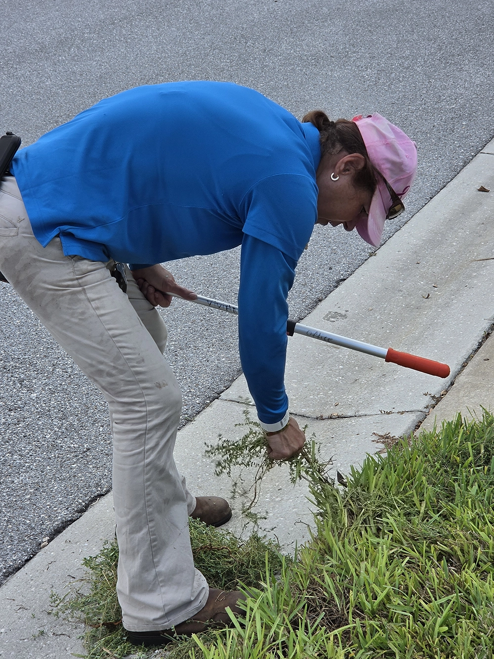 vivian 1 Vivian pulling weeds<br />